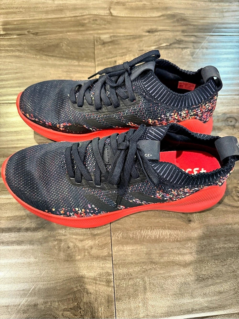 adidas PureBoost Go Men's Black & Red Athletic Shoes size US 10 1/2